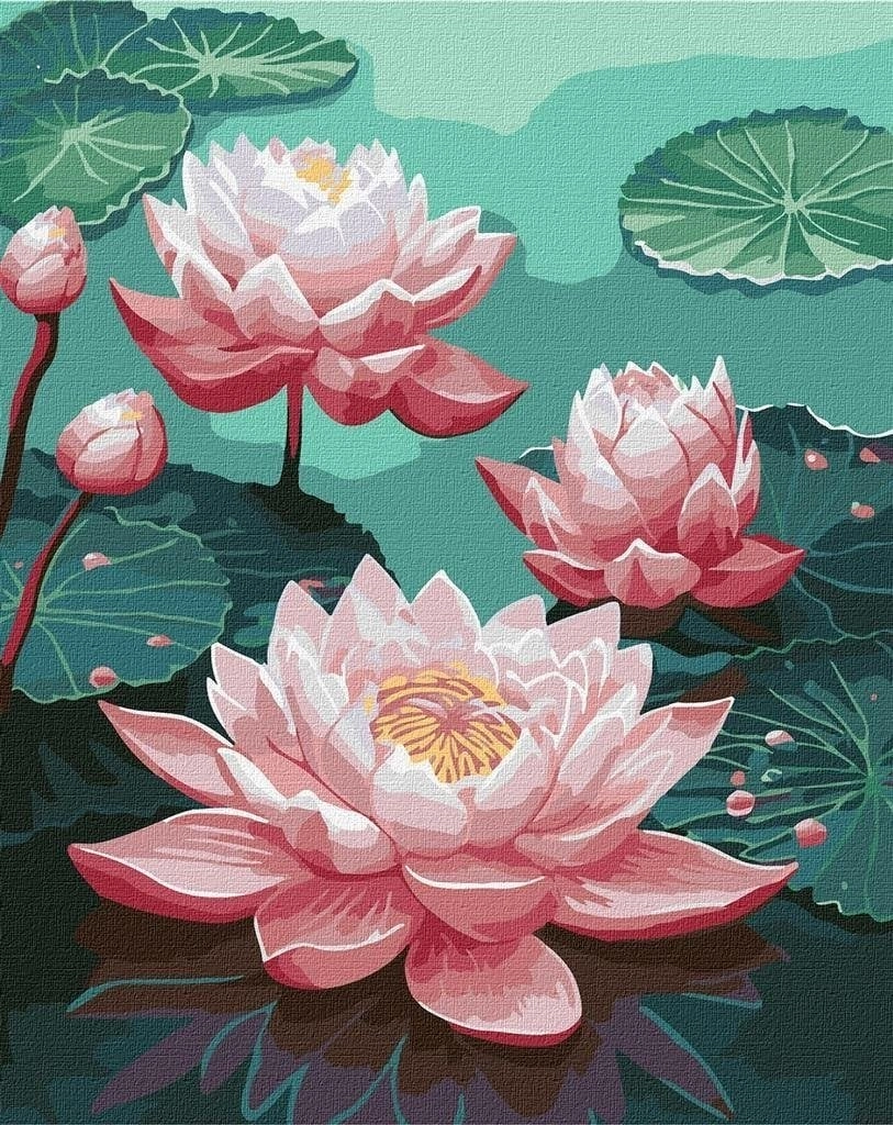 Painting by numbers 40x50cm Pink lilies
