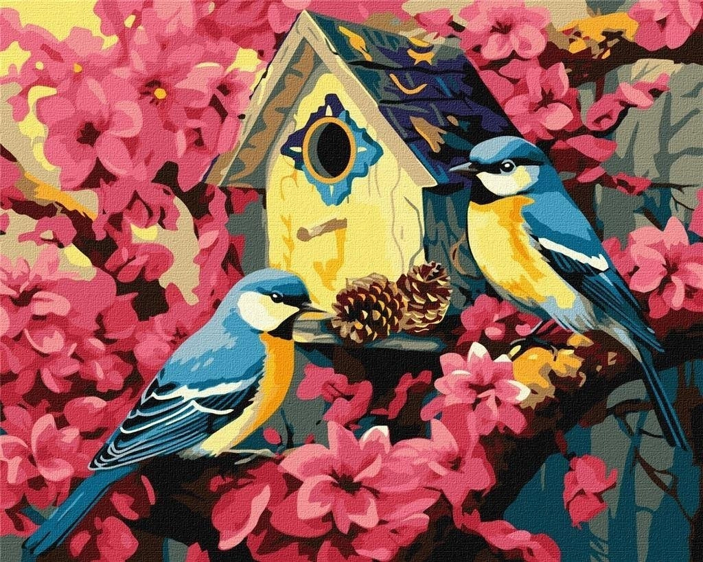 Painting by numbers - Cozy birdhouse