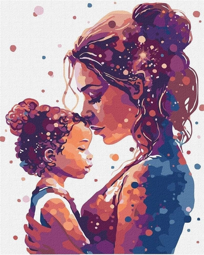 Painting by numbers - Mother`s hug