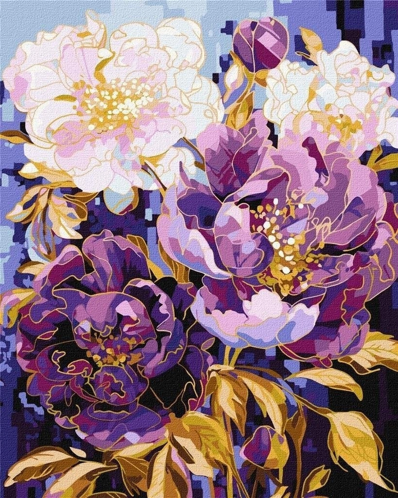 Painting by numbers - Floral kaleidoscope