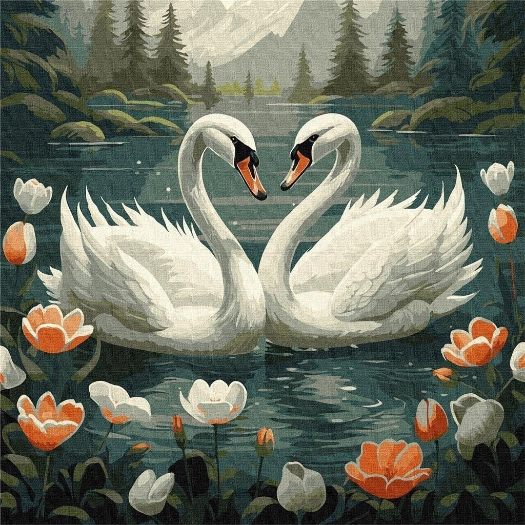 Painting by numbers - Swan`s fidelity