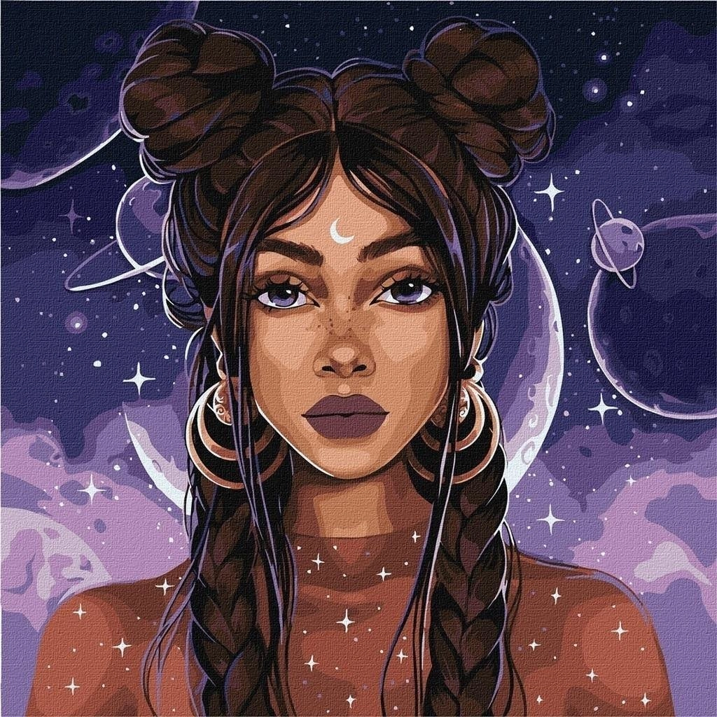 Painting by numbers - Space girl