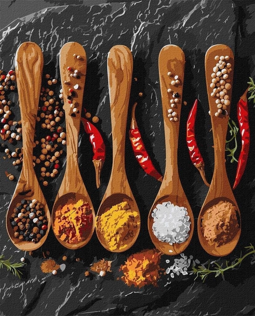 Painting by numbers - Various spices