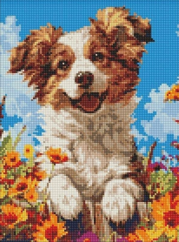 Diamond mosaic without frame - Dog