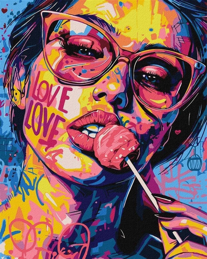 Painting by numbers - Girl with