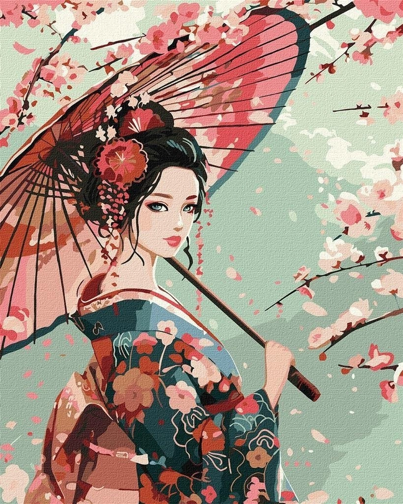 Painting by numbers - Lady in