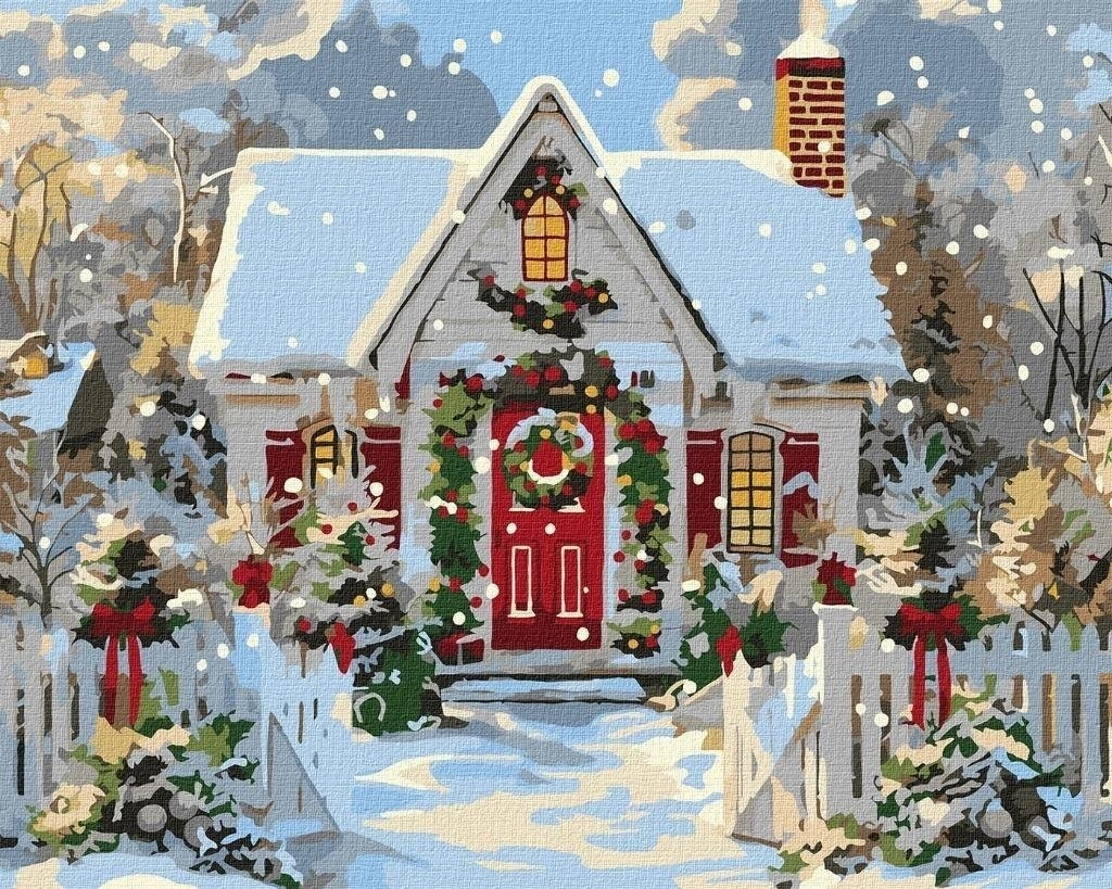 Painting by numbers - Christmas house