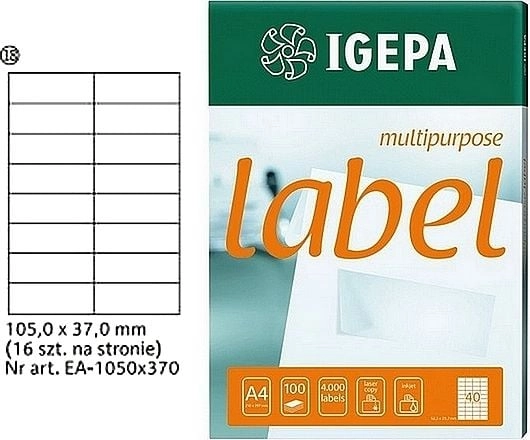 Igepa ETYKIETY A4 IGEPA 105 X