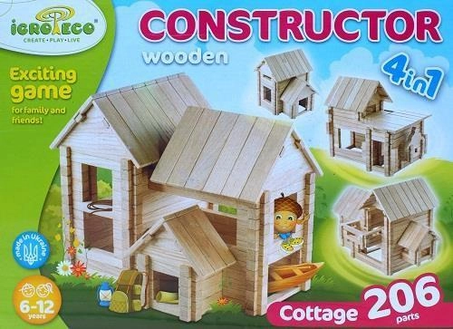 Igroteco wooden constructor  Cottage 4in1  206