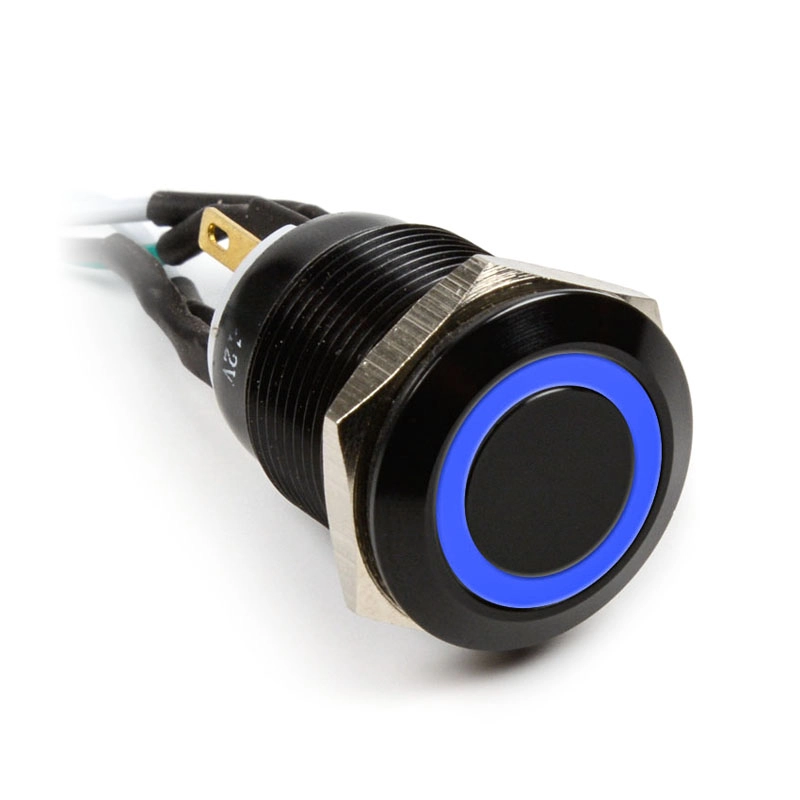 Impactics Vandalismustaster 19mm  IP65  blaue LED