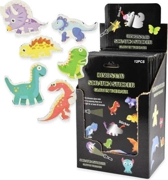 Dinosaurs glow in the dark scratch