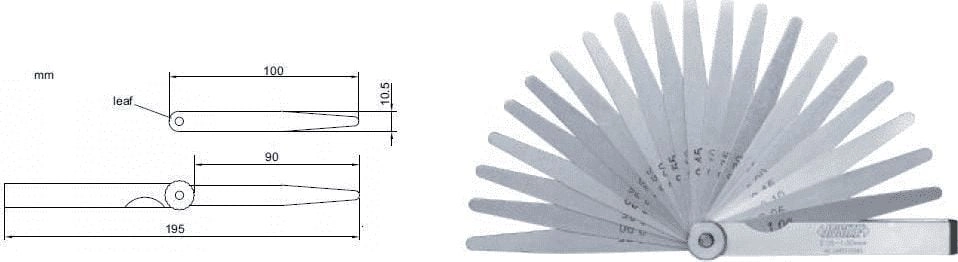 Insize szczelinomierz MWSB 0.02-1.0