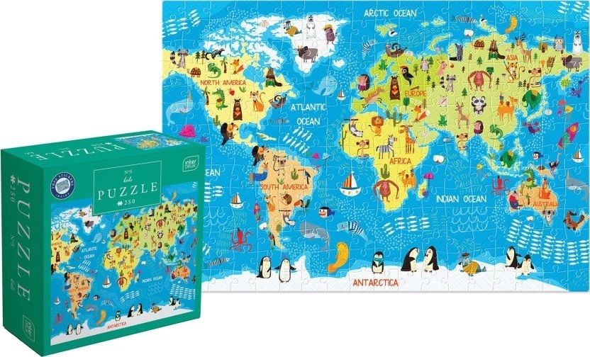 Puzzle 250 Kids 5 World Map