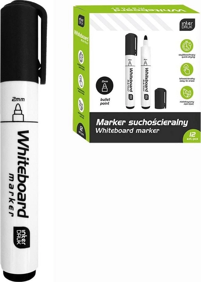 Dry-erase marker black (12 pcs) 394619
