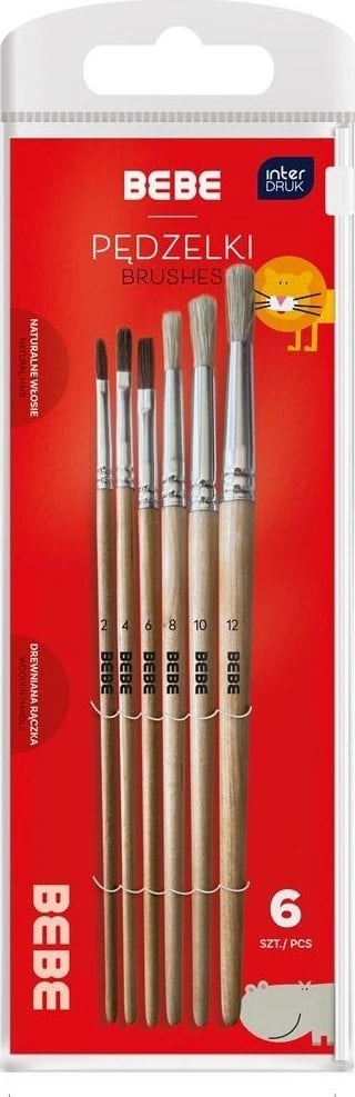 Wooden brushes 6 pcs BB Kids