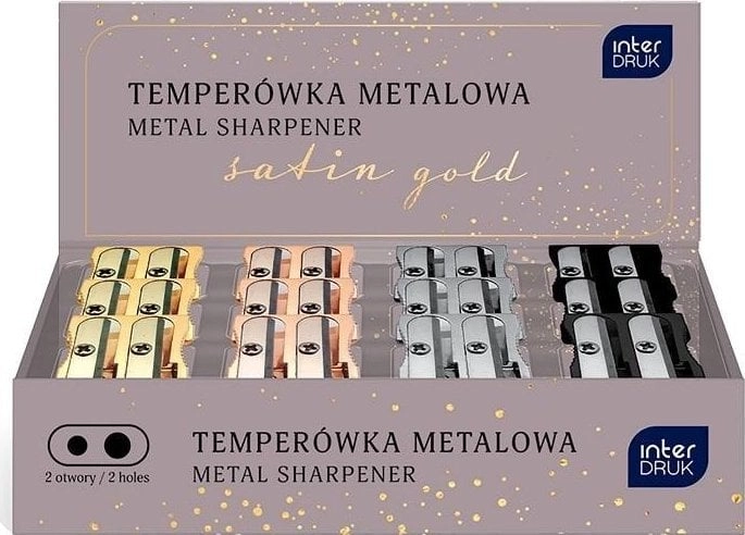 Double metal sharpener Satin Gold (24