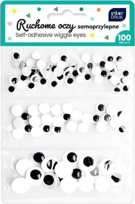 Self-adhesive movable eyes 100 pcs 5902277356888