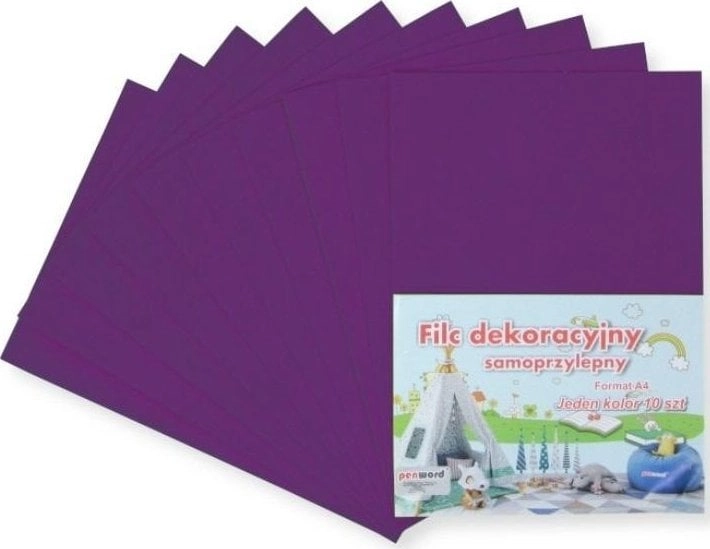 A4 self-adhesive felt purple 20x30cm 10