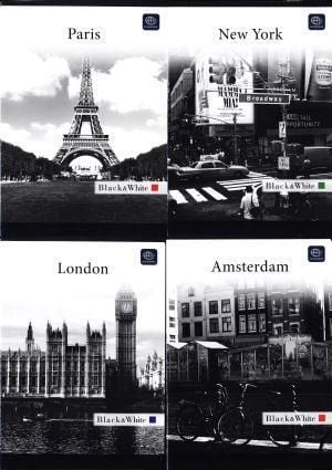 Interprint Notebook A5/60 squared sheets BlackWhite