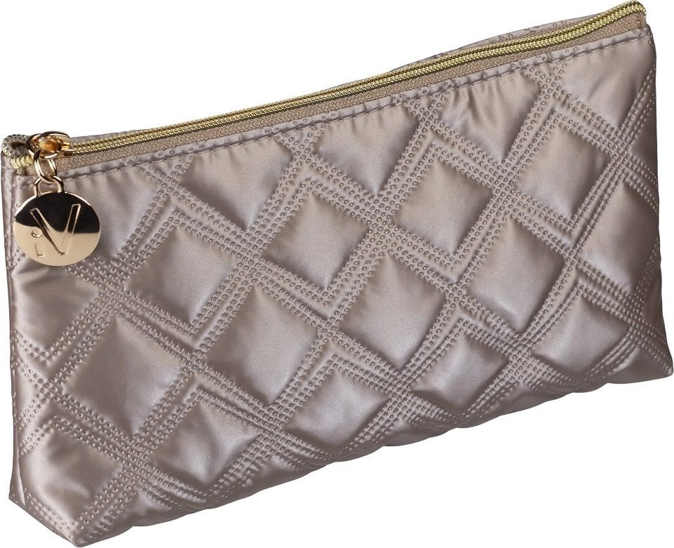 INTER-VION_Gold  Black simple quilted cosmetic bag
