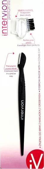 INTER-VION_Eyebrow razor with a comb attachment