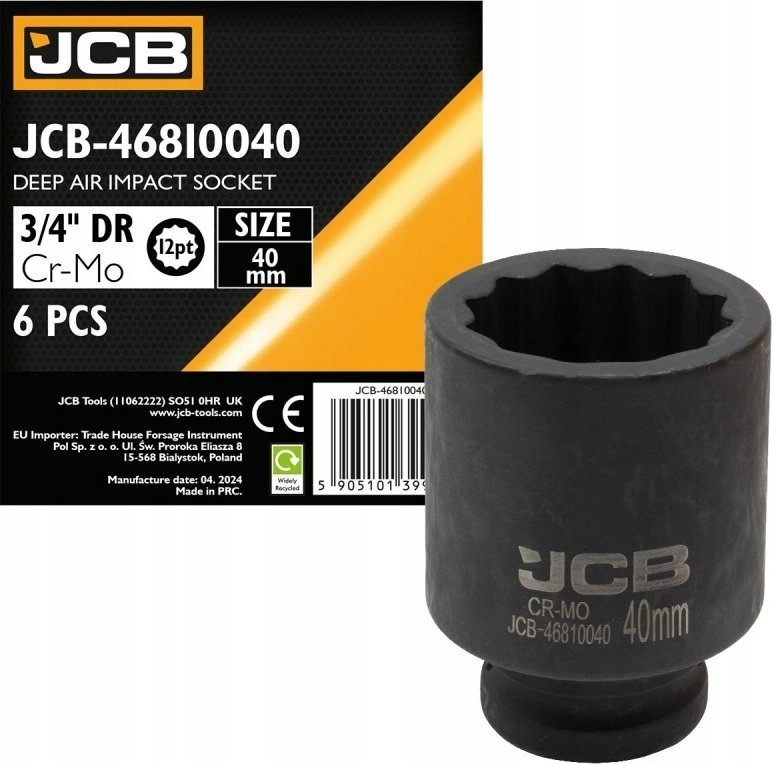 JCB Deep impact socket 3/4`` 40mm