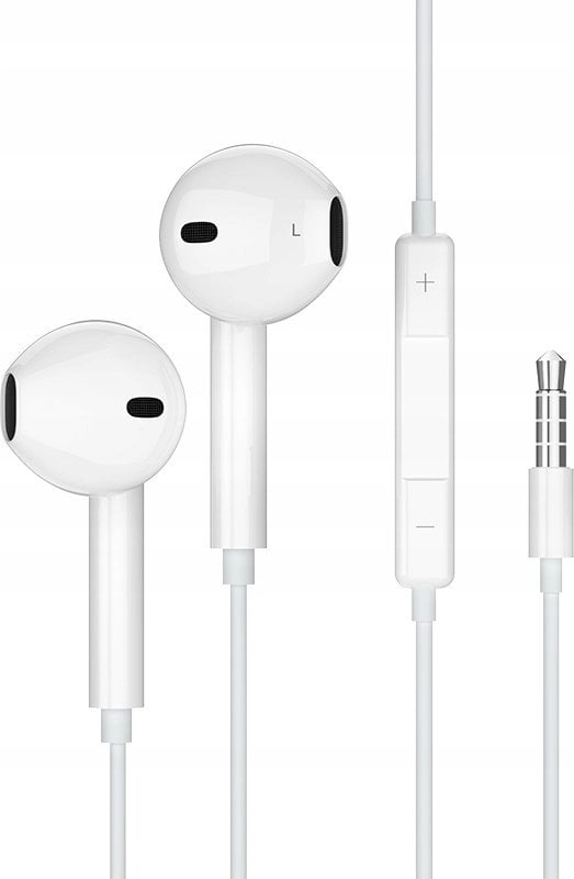 Jellico austiņas JELLICO vadu austiņas EP2A JACK 3.5MM ar mikrofonu 1.2M Balts