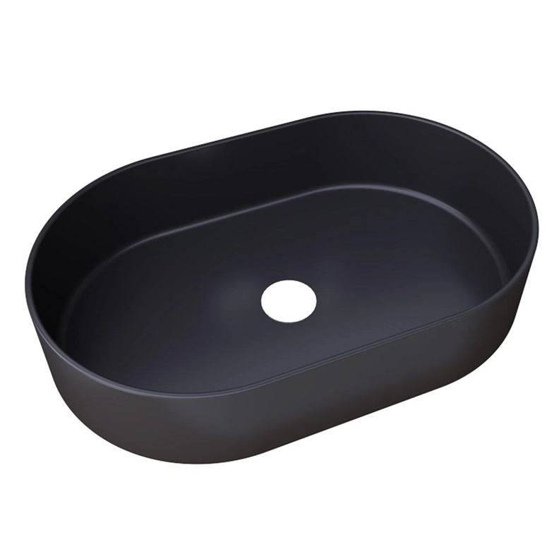 WASHBASIN TRAPANI 600X380X125 MATT BLACK 14976853