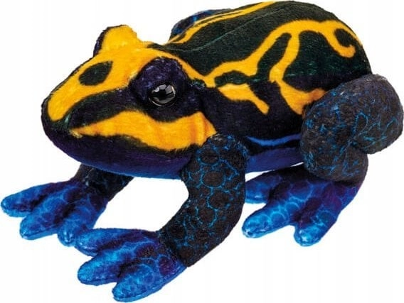 Orange and black frog plush mascot