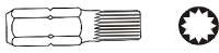 Jonnesway Końcówka SPLINE XZN M12x75mm 6-kąt