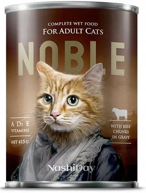 NOBLE CAT 415g  WOŁOWINA  ( kawałki