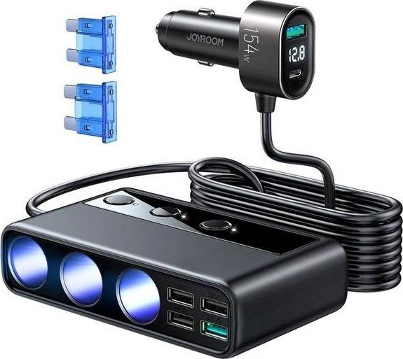 Automobilinis įkroviklis Joyroom 9in1 154W 3x12V