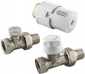 KFA thermostatic radiator set  straight  white