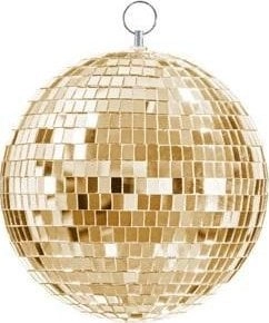 Hanging decoration Disco ball 20cm gold
