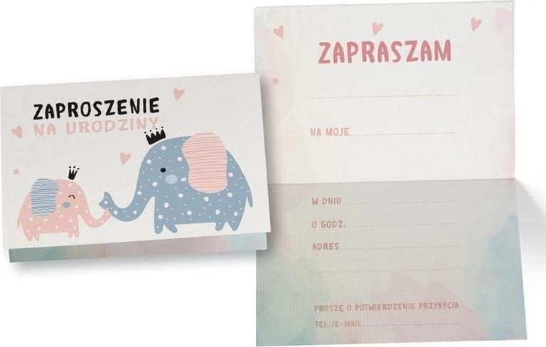 Invitation ZZ-078 Elephants (5 pcs.)