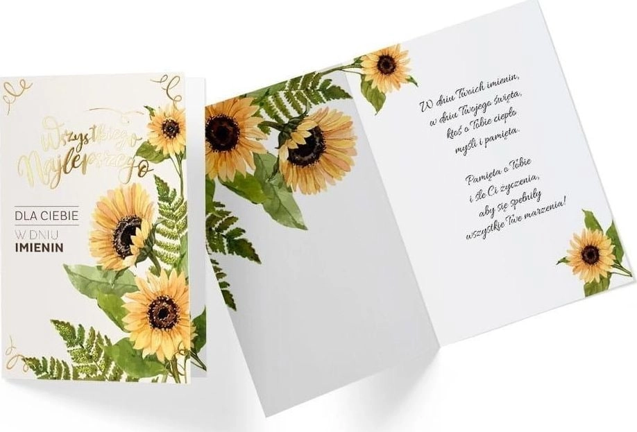 Pass B6 PR-245 Name day sunflowers