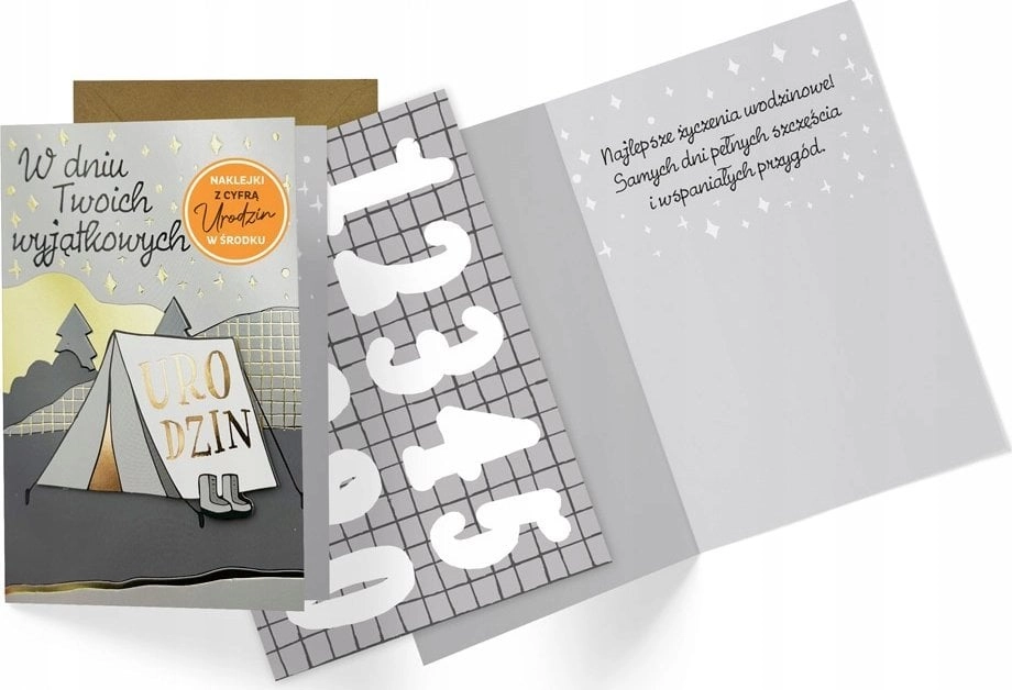DK-1164 MEN`S BIRTHDAY CARD  INTERCHANGEABLE DIGITS