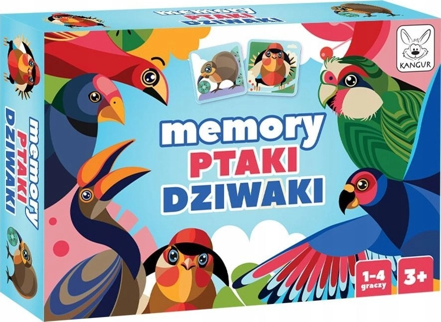 Kangaroo Memory. Weird Birds game by