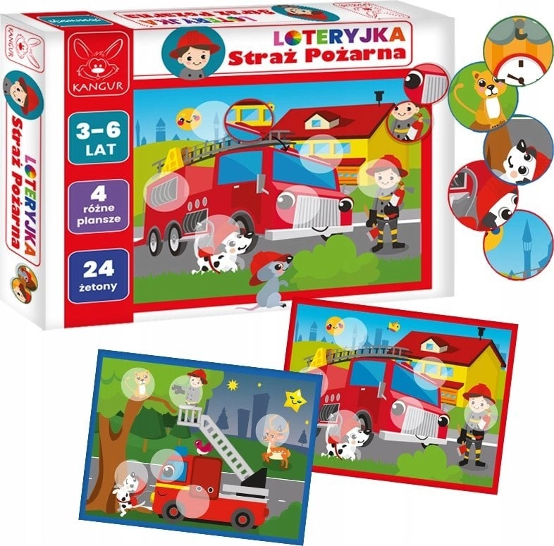 Kangaroo Lotteryjka. Fire brigade game Kangaroo