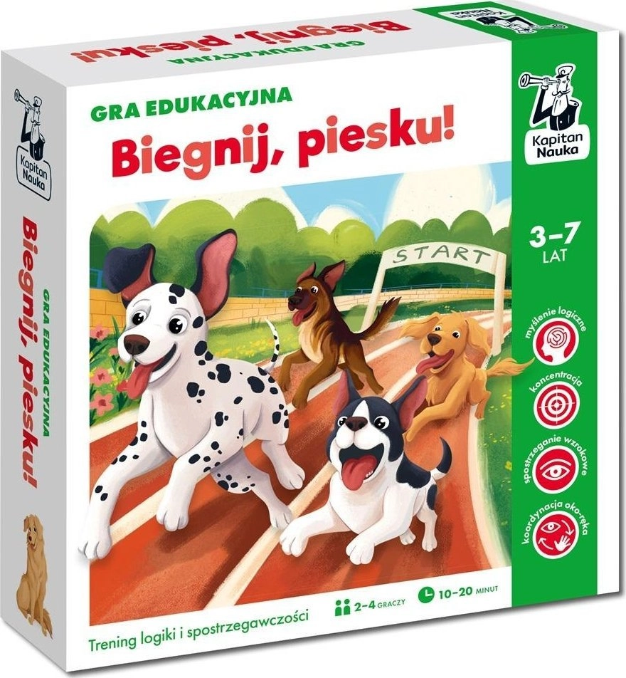 Educational game Run  dog! Captain Science