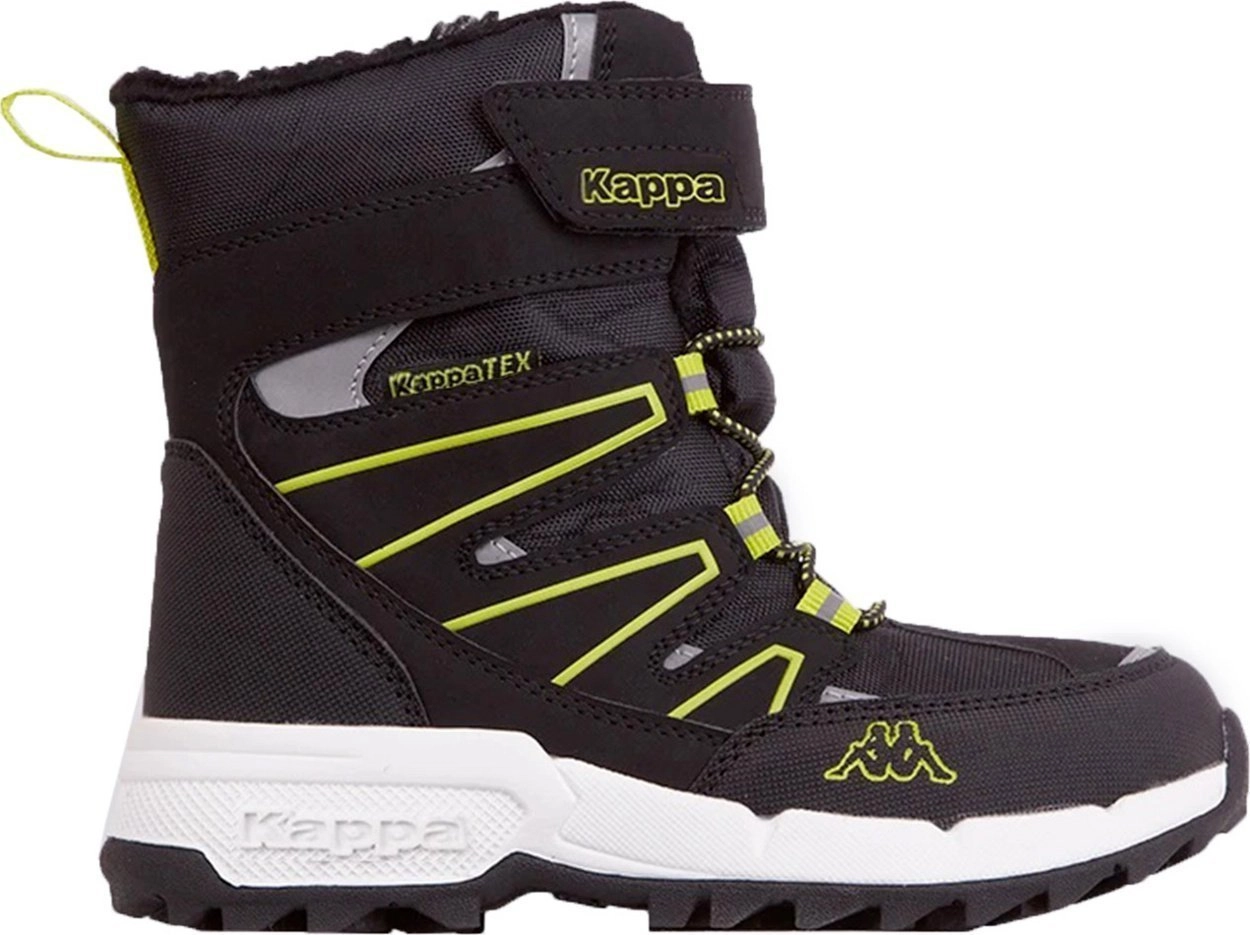 Kappa Floki Tex Kids Shoes Black-Lime