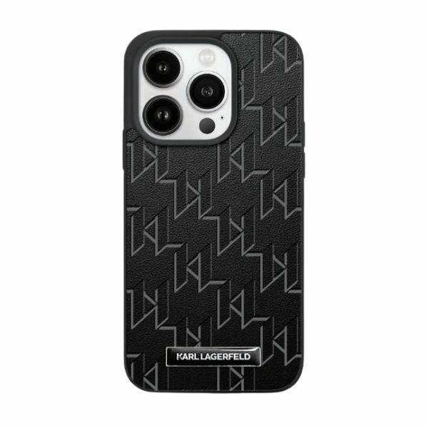 Karl Lagerfeld Leather Monogram Metal Logo