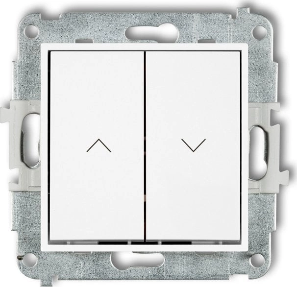 Karlik Mini Przycisk żaluzjowy biały (MWP-8)