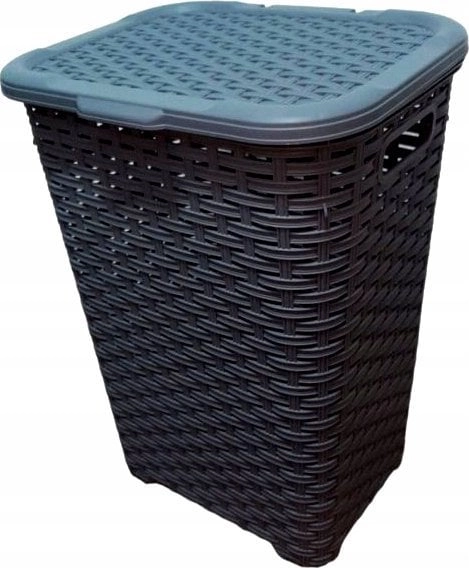 RATTAN laundry basket 45l - ash