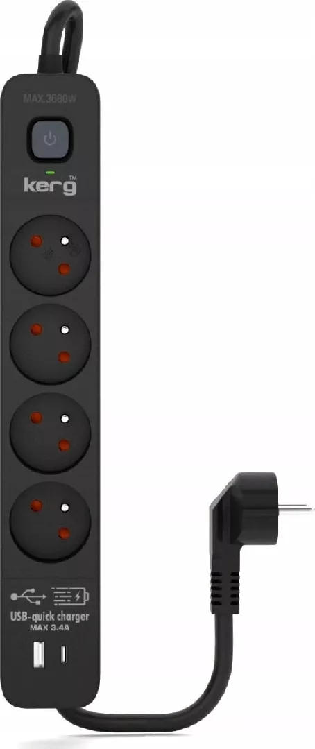 Kerg surge protection power strip 4