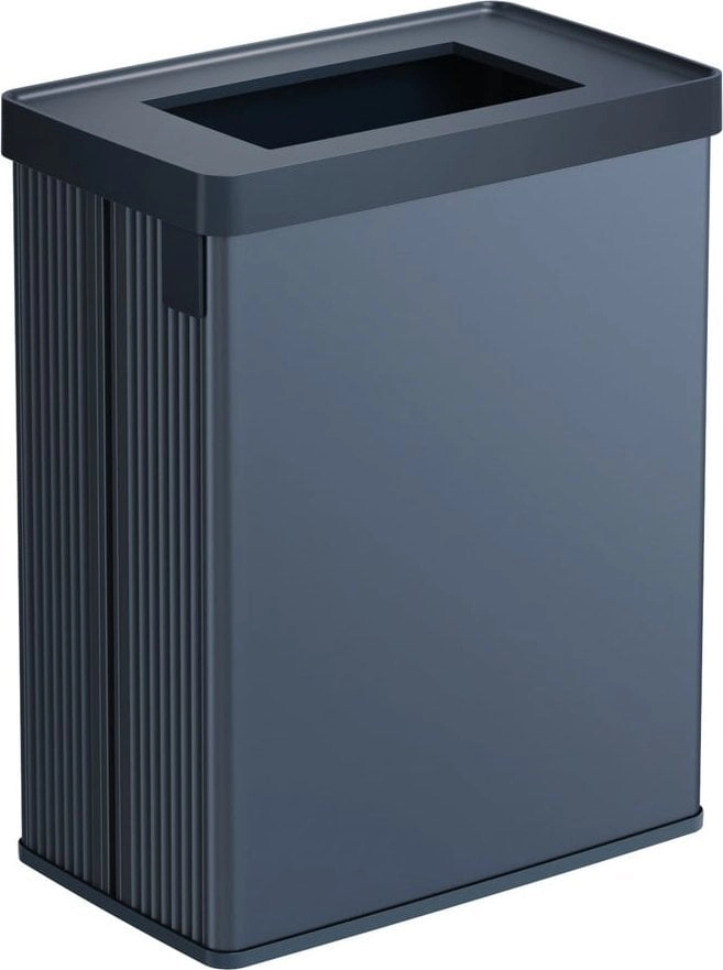 Waste container rectangular metallic Verto High