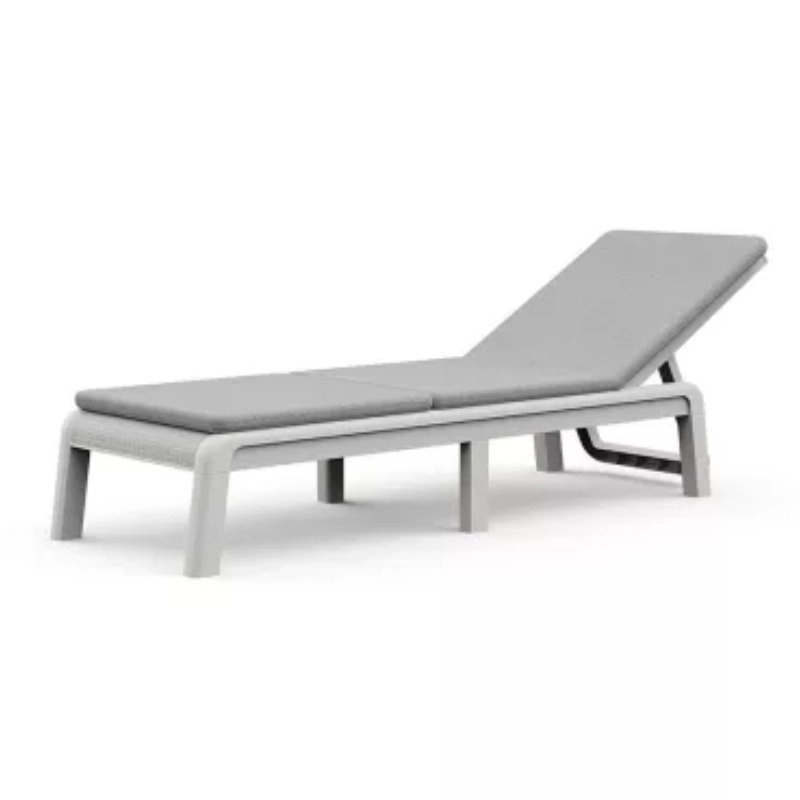Keter Mallorca White Sunlounger with Cushion