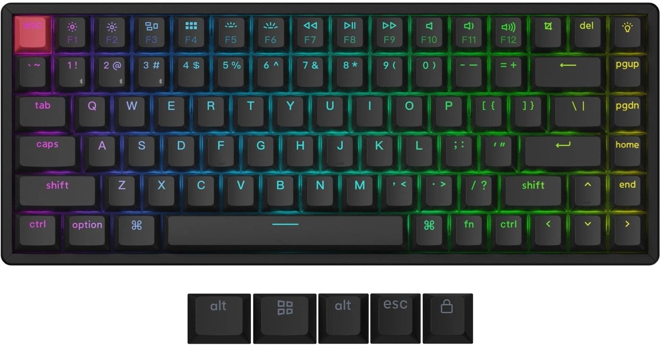 Keychron K2 v3 QMK Keychron Super Red tastatūra (4895248886372)