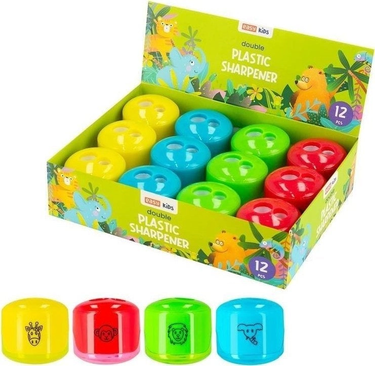 Plastic double sharpener mix (12 pcs)