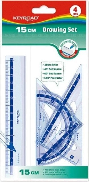 Keyroad Zestaw geometryczny KEYROAD  plastikowy  transparentny